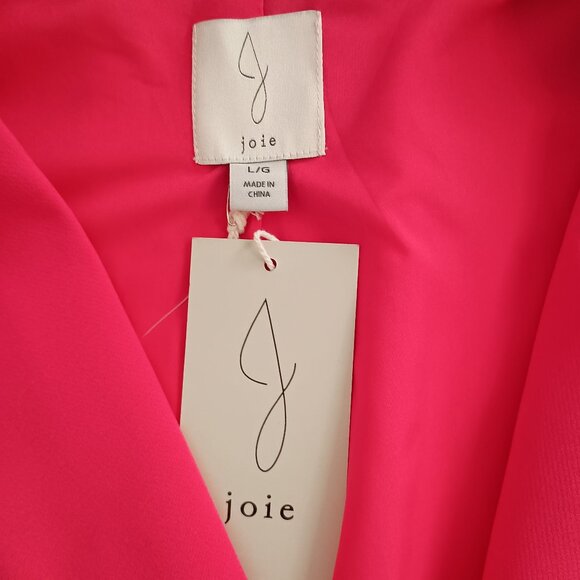Joie Women’s Hot Pink Open Front Vest with Gold Buttons Size L NWT - Picture 7 of 14